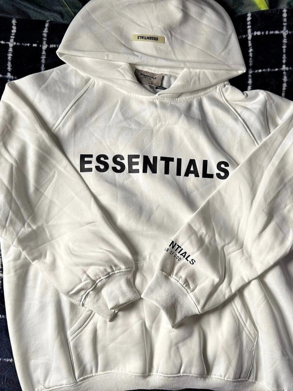 Essentials Logo Hoodie White Size Large NWT